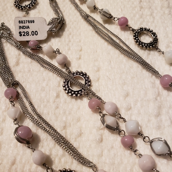 Bead and chain love bead necklace - Picture 5 of 9